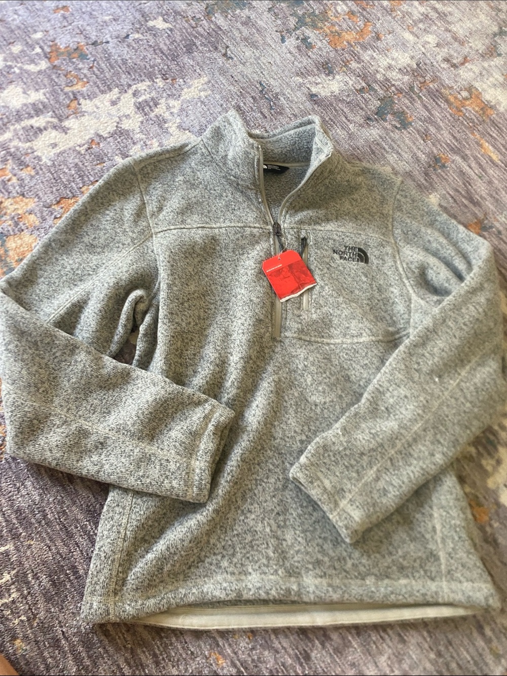 The North Face Men's Crescent Full Zip or Half Zip Fleece Gray Medium